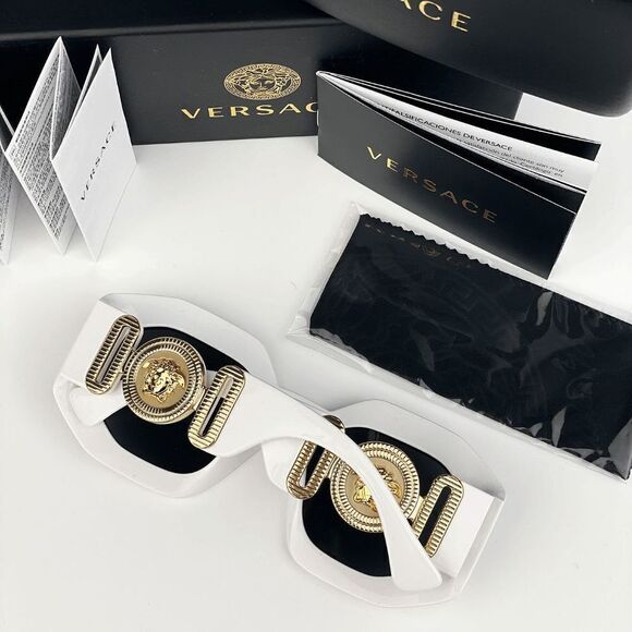 NEW Versace VE4424U 314/87 MAXI MEDUSA BIGGIE White Gray Square Women Sunglasses main image 4